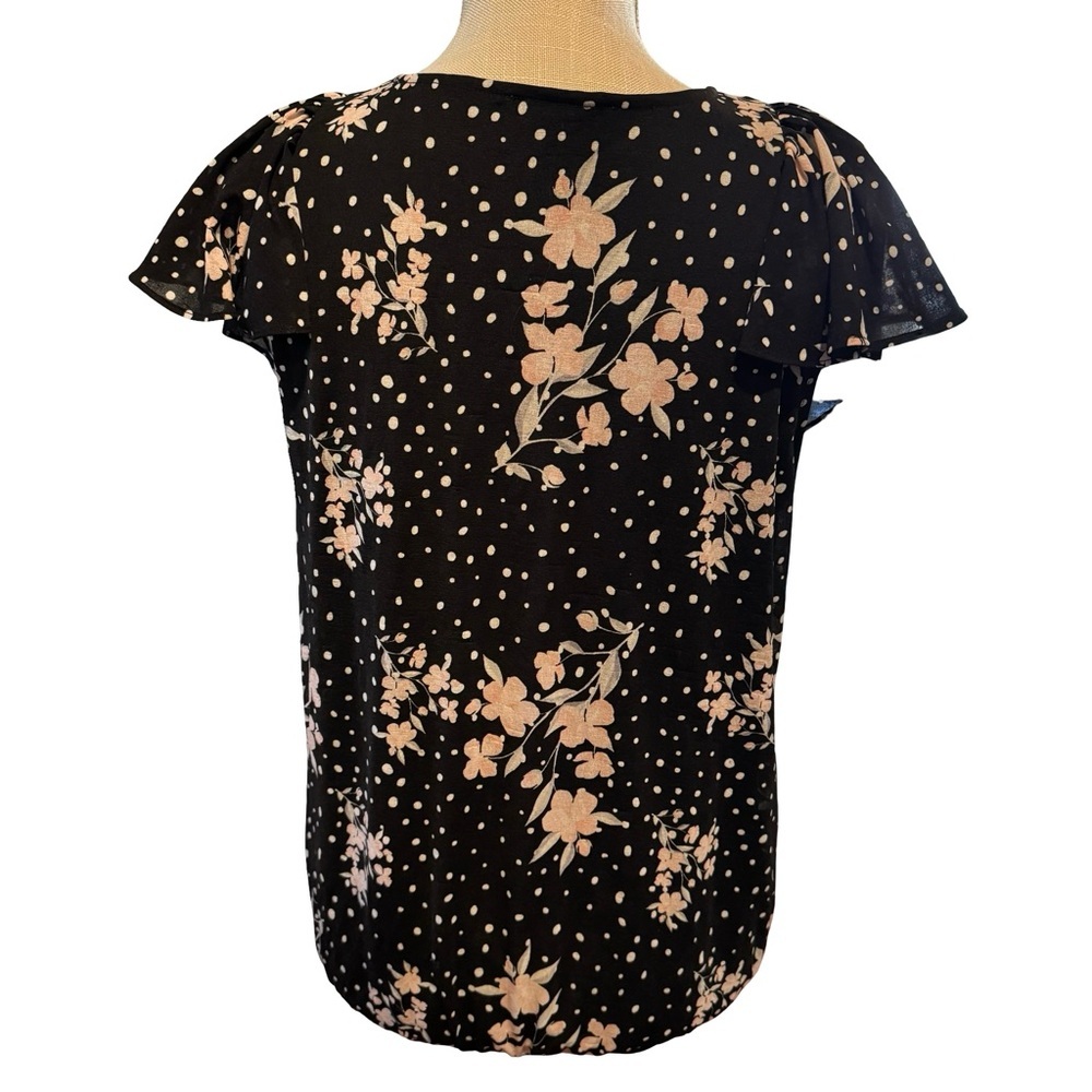 41 Hawthorn Black and Pink Floral Blouse - Picture 3 of 8